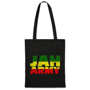 Jah Army Shopper Shopping Cotton Bag Rasta Music Jah Babylon Rastafari Bob Reggae Marley Jamaica Haile Selassie Ethiopia african
