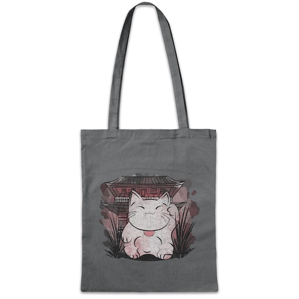 Maneki Neko VIII Shopper Shopping Cotton Bag Winkekatze Maneki-neko Manekineko Asia asian Asien Love Addicted Addiction Japan japanese