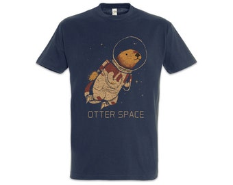 Otter Space Hommes T-Shirt Otter loutre Wildlife nutria Geek Nerd espace planète astronaute Planet Space Station Cosmonaut Cosmos Kosmos