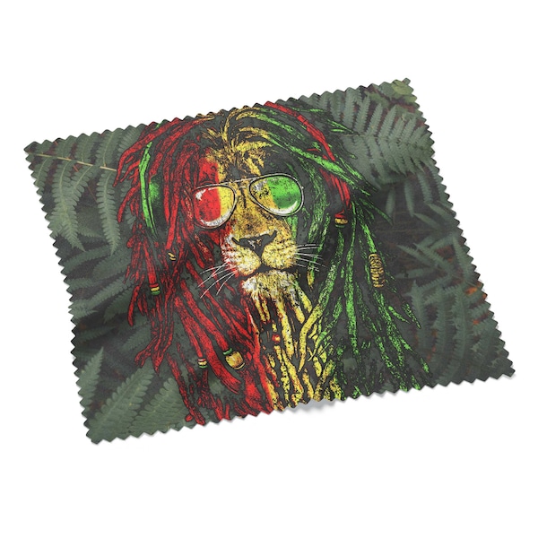 Rastafari Lion I Brillenputztuch Mikrofasertuch Rasta Rastafari Reggae Marley Irie Ska Jamaica Jamaika  Wailers Haile Selassie Äthiopien