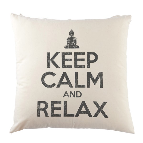 Keep Calm And Relax Taie d'oreiller Fun Chill Chiller Relax Sleep Sleeping Dormir Culte Slogan Fun Lit Canapé Déco Drôle