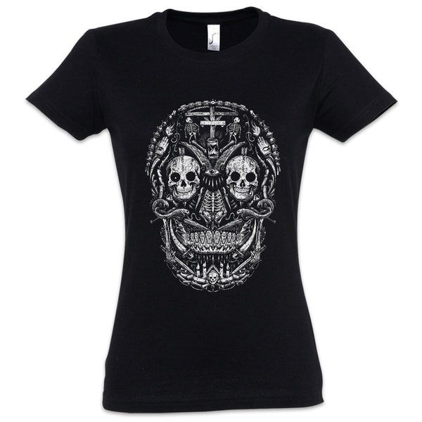 Mexican Skull I femmes T-shirt Crâne Mexique Gang Latino Mexico Bandes Sucre Latinos Mexicains Los Muertos Tattoo Sangre Mort