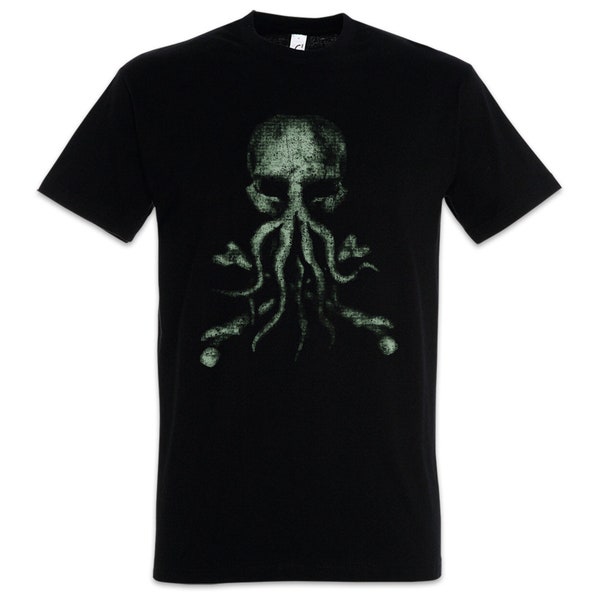 Cthulhu Bones Herren T-Shirt Wars Horror Arkham H. P. Lovecraft Miskatonic R'lyeh Universität Antarctic Expedition Dunwich Bones Skeleton
