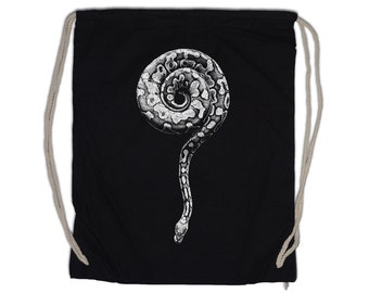 Snake Questionmark Drawstring Bag Gym Sack rattlesnake Snake Fun question mark Fakir Symbol Sign