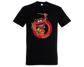 Wicked Drummer Herren T-Shirt Schlagzeuger Drums Heavy Metal Rockabilly Rock Drums Batteur Band