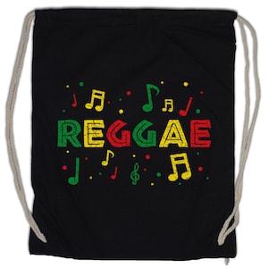 Reggae Notes Gym Bag Sports Rasta Music Jah Babylon Rastafari Bob Marley Irie Ska Jamaica Wailers Haile Selassie Ethiopia Ras Africa