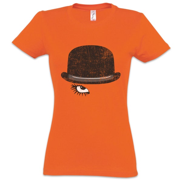 Alex Eye Femme T-Shirt A Clockwork droogs Alexander Alex DeLarge Orange Gang mécanique Comic Cartoon Toon Look Hut Hat chapeau
