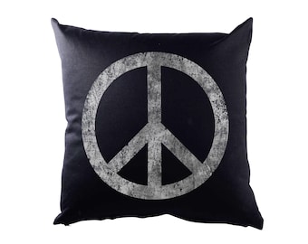 Peace Symbol Pillow Cover Pillow Shirt Sign Logo Peace Rainbow Hippie 60s Cultur Goa Gay Free Love 60s Hippie Summer Of Love Sign Punk