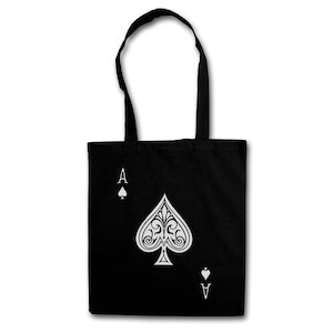 Ace Of Spades II Sac en tissu Sac à provisions Spade Poker Card Carte Casino Royal Flush As Pique Vegas Bracelet Gamble Las Vegas Amusant