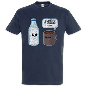 Dark Side Coffee Herren T-Shirt Caffeine Geek Nerd Kaffee Teacher Chemie Chemistry Kaffee Coffee coder chemical Tasse Star Milk Bottle Wars