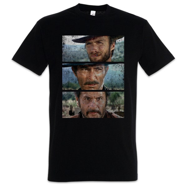 The Good The Bad And The Ugly Hommes T-Shirt Italo Clint Western Eastwood Cowboy Le bon Cowboy US la brute Clint et le truand