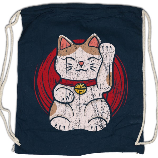 Maneki Neko V Drawstring Bag Gym Sack Winkekatze Maneki-neko Manekineko Asia asian Asien Love Liebe Addicted Addiction Japan japanese