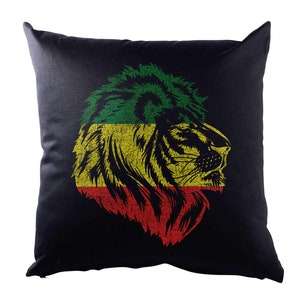 Rasta Lion cushion cover cushion Jah Babylon music Rastafari Reggae Marley Irie Ska Jamaica Jamaica Wailers Haile Selassie Ethiopia Africa