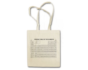 Periodic Table Of The Elements Tote Bag Shopping Bag Periodic Table Bath Chemistry Chemist Lab Science Chemistry Teacher Professor Gift