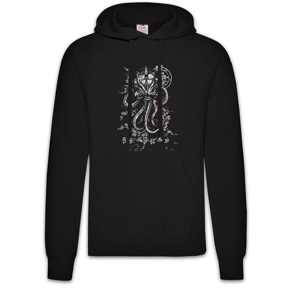 Asian Ornament Octopus Hoodie Sweatshirt H. P. Lovecraft Miskatonic University Call of Sign Dunwich Worship Obey Great Old One Fun Japan