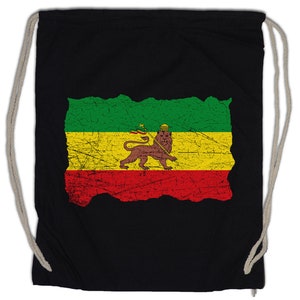 Ethiopia Rastafari Flag Drawstring Bag Gym Sack Rasta Music Jah Babylon Bob Reggae Marley Irie Ska Haile Selassie Ras african Lion Africa