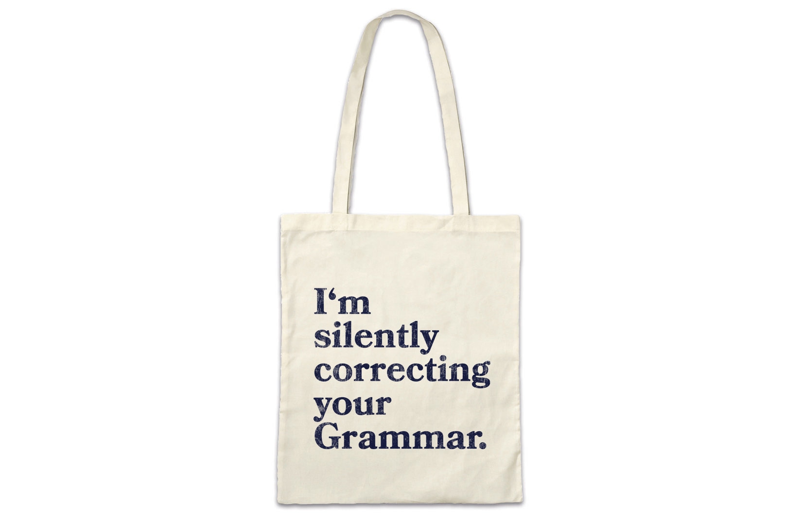 I'm Silently Correcting Your Grammar Tote Shopping Bag Teacher Fun Professor Nerd Geek Science Correct Language Speak