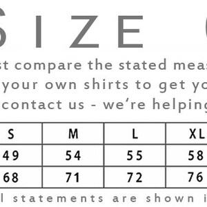 May include: Size chart for a t-shirt with measurements in inches for width and length. Sizes range from S to 5XL.  All measurements are shown in centimeters with a tolerance of +/- 2%.