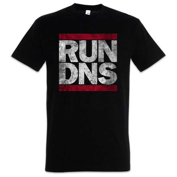 Run Dns Herren T-Shirt Domain Name System Informatik Informatiker Run Fun Shirt DMC Server Gamer Admin PC IP Adresse Adress Ethernet