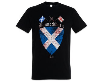 Bannockburn Hommes T-Shirt Battle Of Bataille De 1314 William Wallace Ecosse Angleterre Ecosse Drapeau Bannière