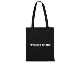 Techno Glitch Stofftasche Einkaufstasche Attack Decay Sustain Release Audio LFO Wave Waves Sound Music DJ MC Amplitude Electronic Electro