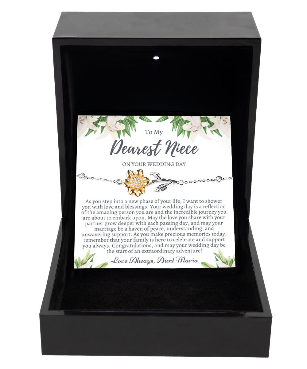 Niece Wedding Gifts From Aunt, Niece Wedding Bracelet Silver 925 ...