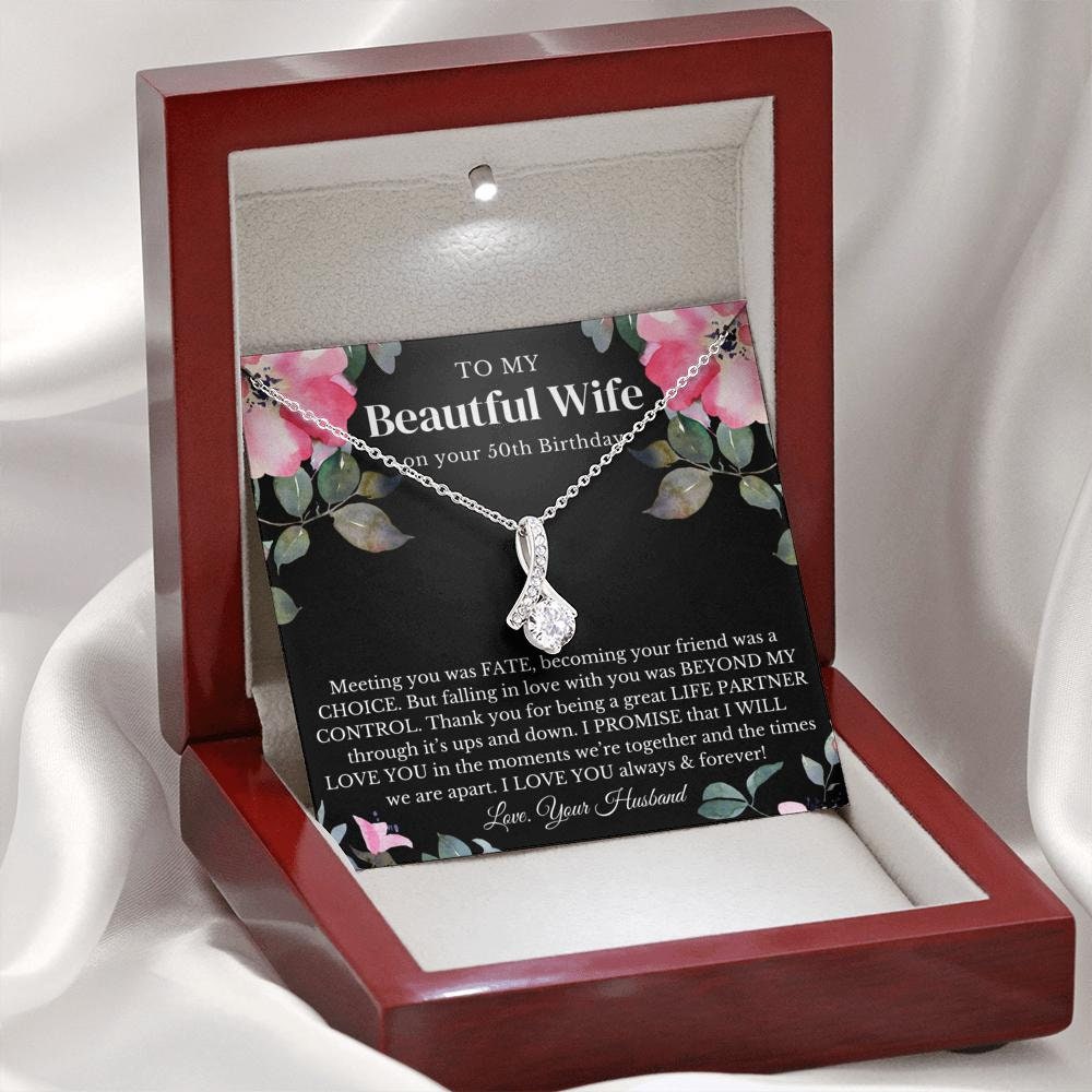 Meaningful Wife 50th Birthday Gift Necklace Gift for Wife | Etsy UK