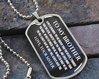 Personalized Gift for Brother, Sister to Brother Gift, Brother Birthday Gift, Little Brother Gift, Big Brother Gift, Brother Necklace