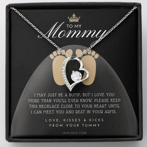 Mom to be gift | New Mommy Gift Necklace | Pregnant Wife Gift | I May Just Be A Bump | To mummy from bump | To Mommy to be | Heart Jewelry