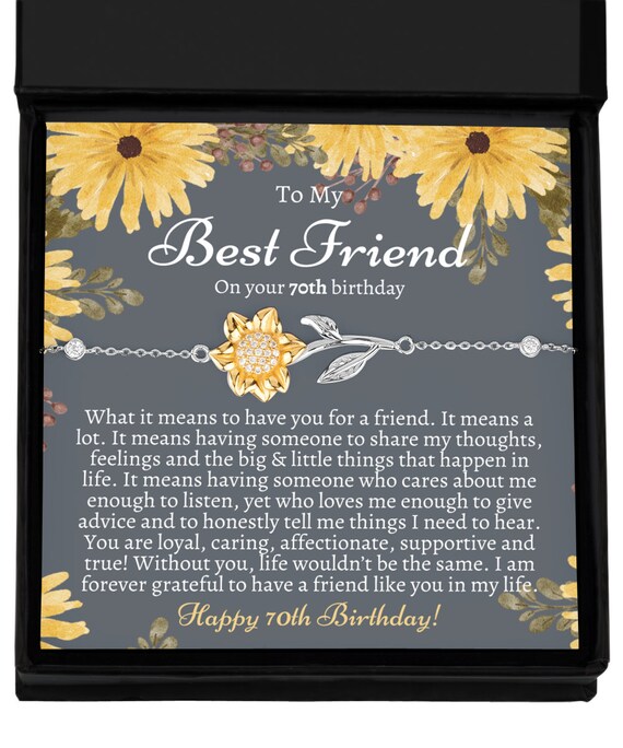 70th birthday gifts for female friend sales