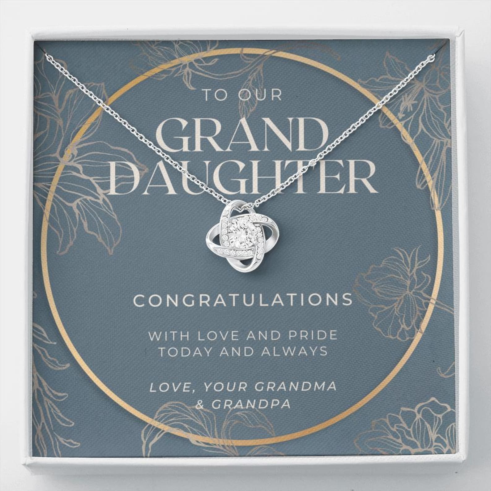 Granddaughter Graduation Gift from Grandparents Necklace for Etsy