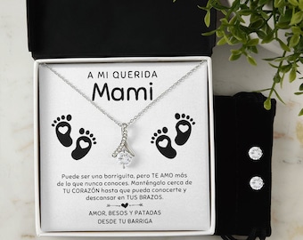 Regalo Para Esposa Embrazada, New Mommy Gift Necklace, Nueva Mamá En El Hospital, Esposa Embarazada, Embarazo Para Mamá Primeriza