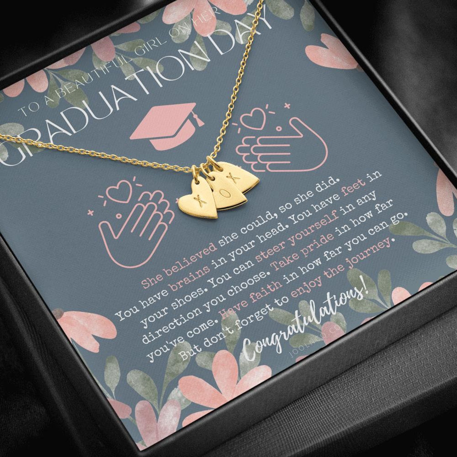 Regalo de graduación para hija collar para ella escuela Etsy