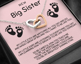 New Big Sister Gifts, Gifts for New Big Sister, Future Big Sister, Necklace Gifts from Baby to Big Sister, Big Sister Gift From New Baby
