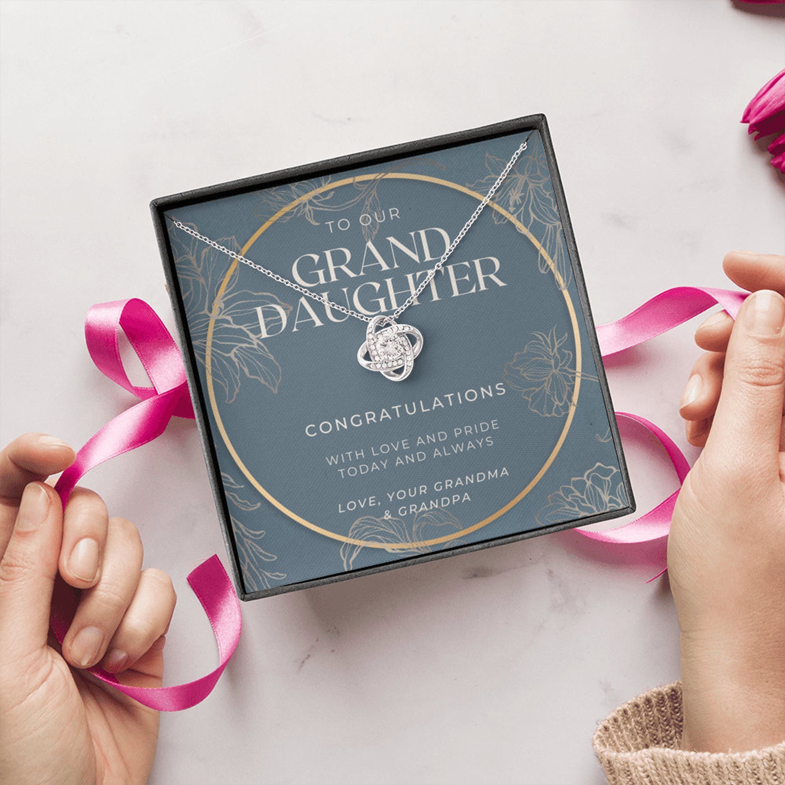 Granddaughter Graduation Gift from Grandparents Necklace for Etsy