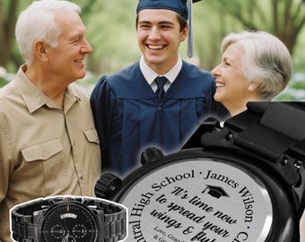 Personalized Graduation Watch for Grandson From Grandma Grandpa