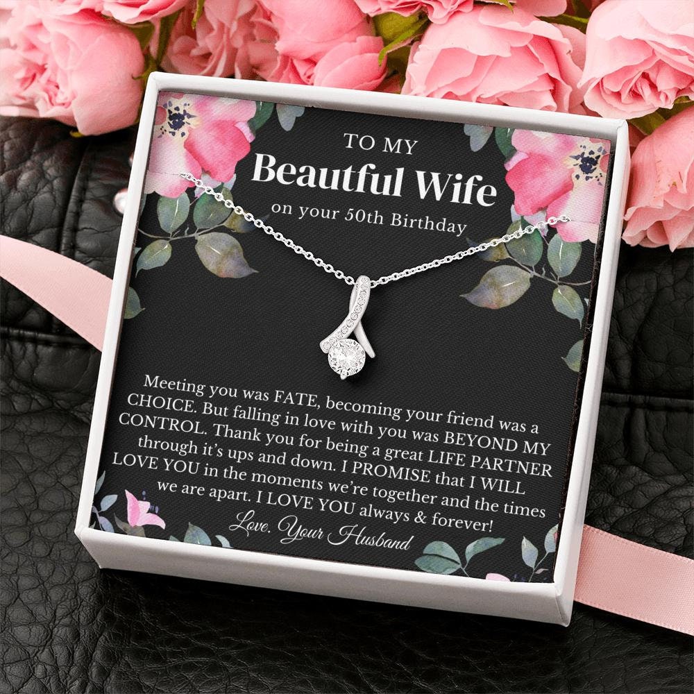 Meaningful Wife 50th Birthday Gift Necklace Gift for Wife Etsy UK