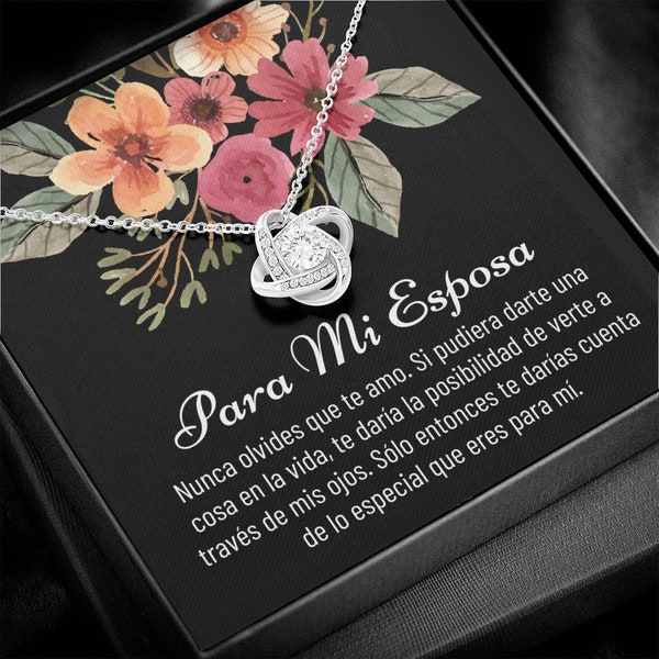 Esposa Necklace Gift, Spanish Wife Gift from Husband, Para Mi Esposa, Jewelry, Regalo de Navidad Para Esposa, Cumpleaños Para Esposa