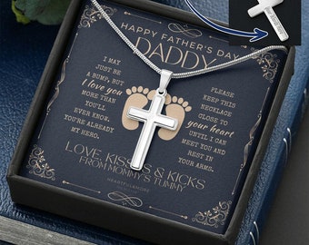 Regalo personalizzato per papà per la festa del papà, da un pancione a papà, collana papà, regalo nuovo papà, papà da regalo, a mio papà da un pancione