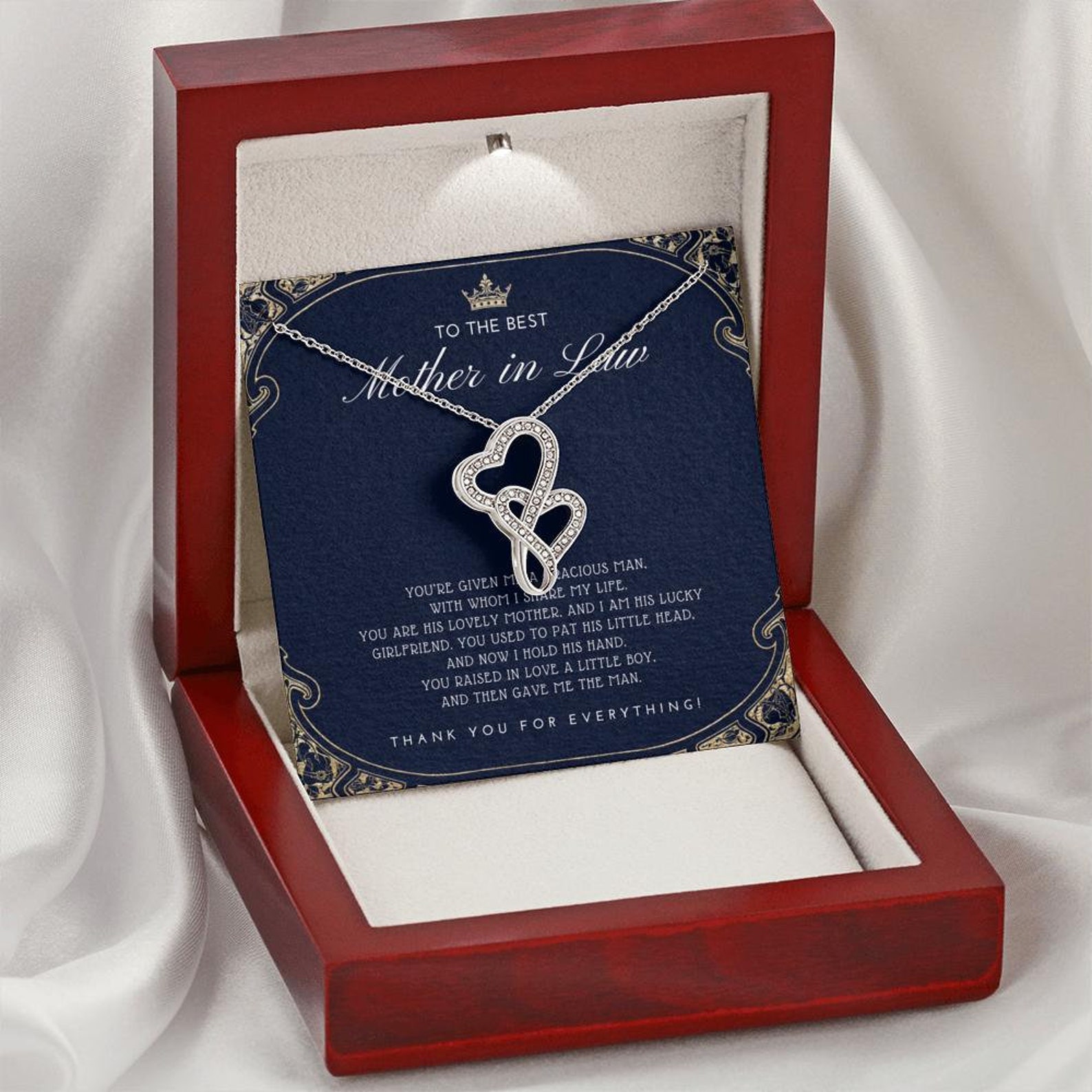 Geschenk Für Schwiegermutter – Herz-Schlüsselanhänger Mit Rose & Gravur