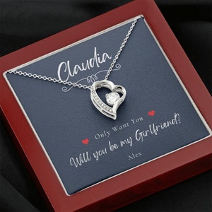 Girlfriend Proposal Ideas, Will You Be My Girlfriend Gift, Asking Out Girlfriend, Will You Be My Girlfriend Proposal Necklace