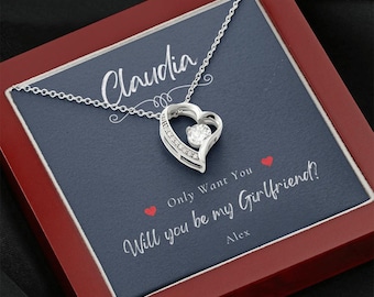 Girlfriend Proposal Ideas, Will You Be My Girlfriend Gift, Asking Out Girlfriend, Will You Be My Girlfriend Proposal Necklace
