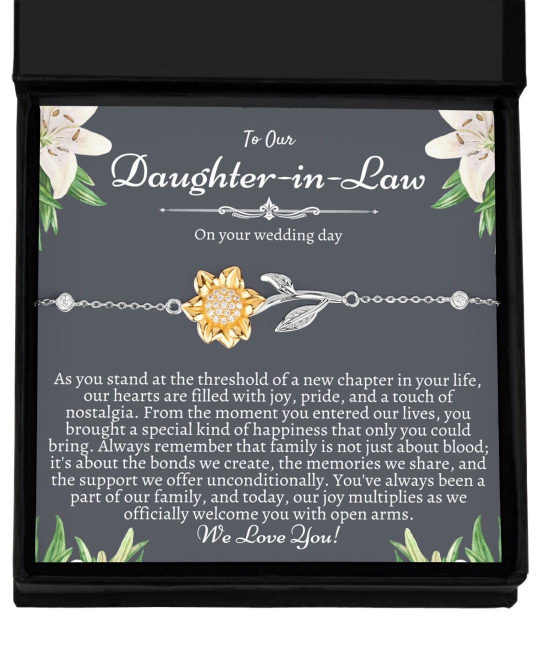 Daughter in Law Wedding Gifts From Parents in Law Bride Gift Etsy