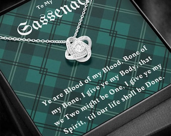 Para meu Sassenach, presente Outlander, caixa de presente Outlander, joias Outlander, presente Outlander para esposa, pingente Outlander, colar Outlander