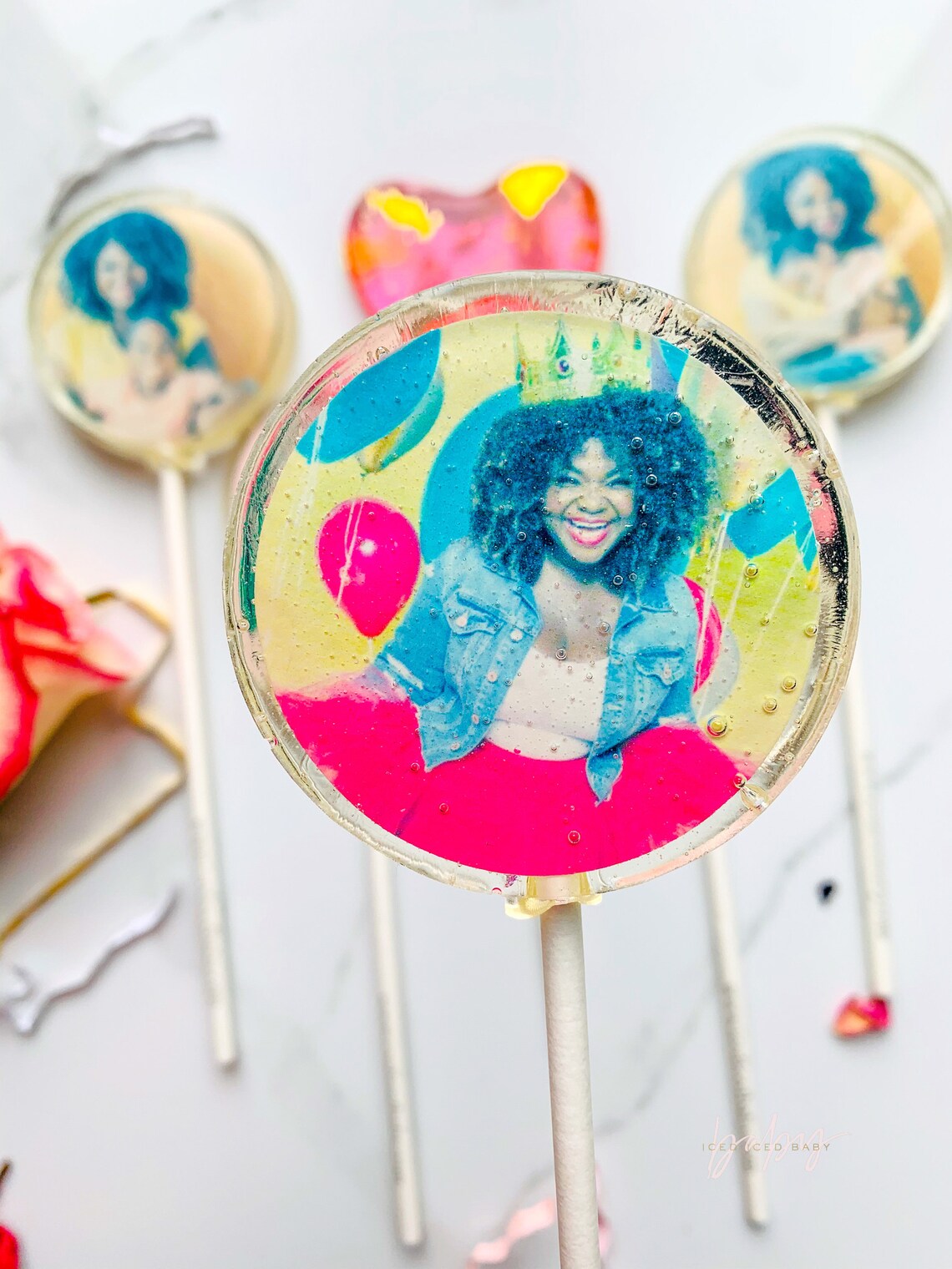 Custom Lollipop Picture Lollipop Custom Candy Lollipop Set Etsy