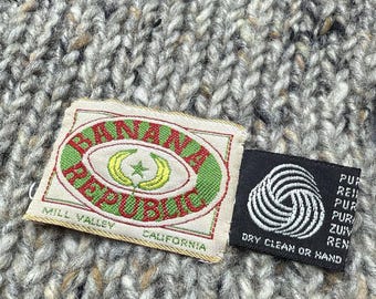 Rare Vintage Banana Republic Donegal Ireland Literary Tweed THROATWARMER Scarf