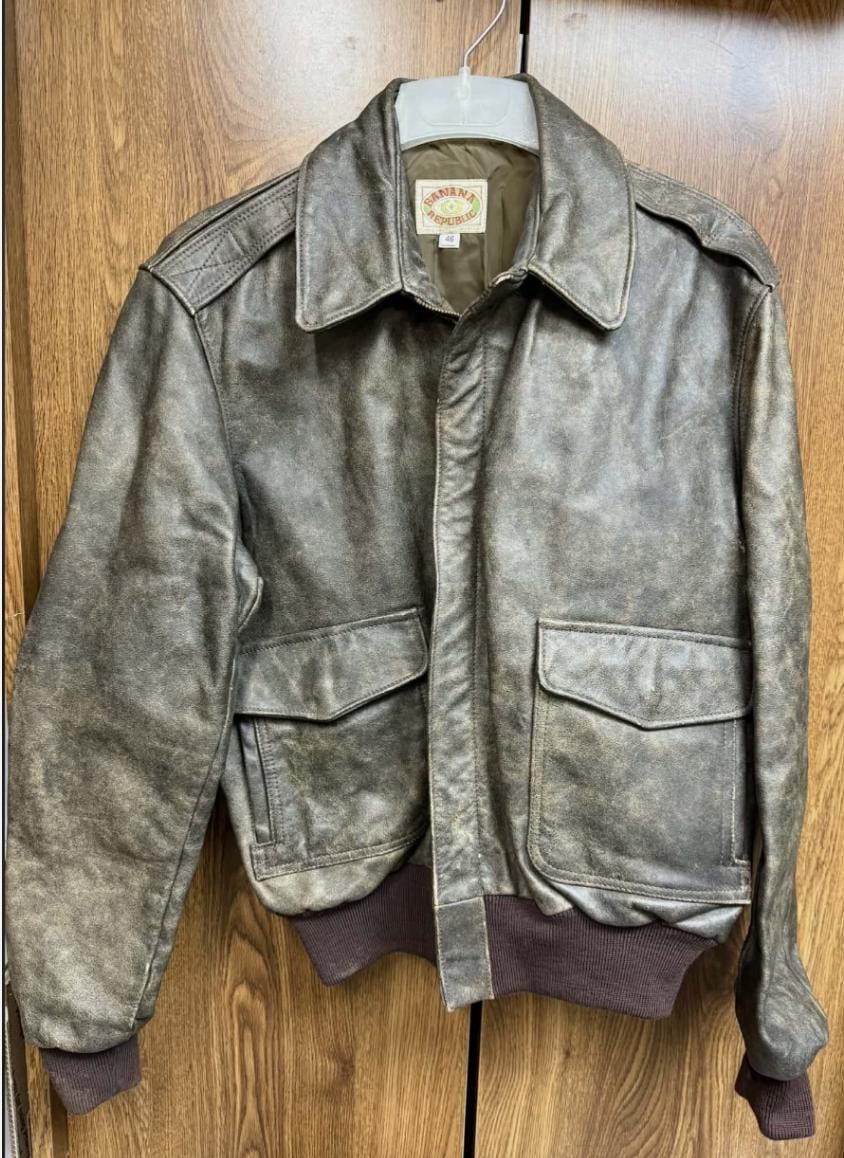 Banana Republic Leather Jacket - Etsy