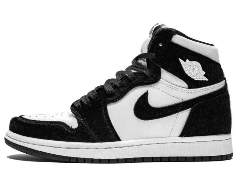 Custom Air Jordan 1 Black White Twist Furry Custom Air Jordan - Etsy