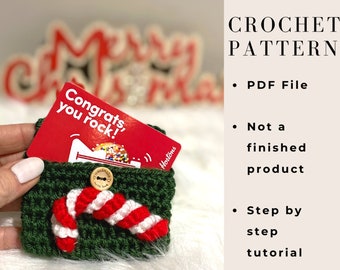 Christmas Gift Card Holder -Crochet Pattern- Super Easy Beginner Friendly - Crochet Gift Card Holder