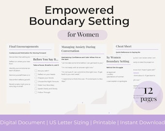 Empowered Boundary Setting Guide for Women : Scripts de communication assertive (téléchargement numérique)
